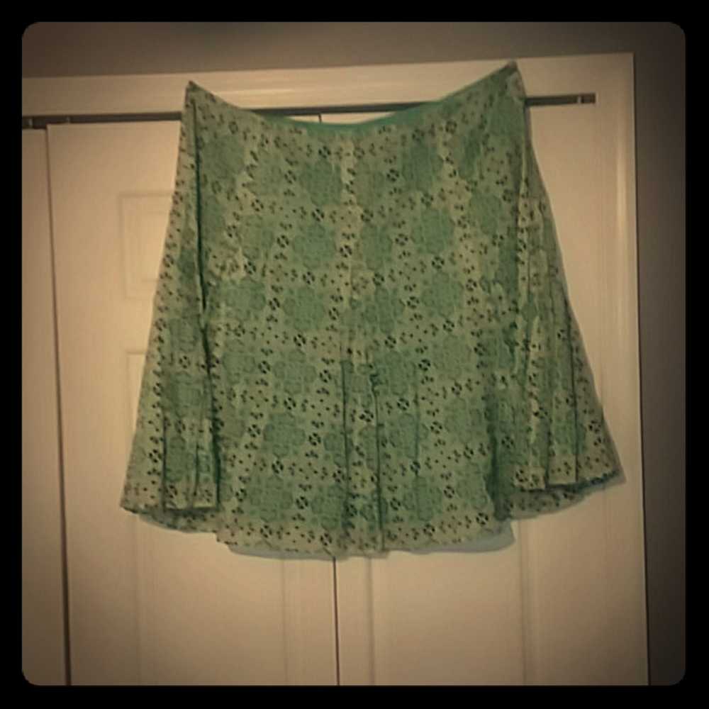 Jones New York/ Aqua blue and brown skirt sz 22w